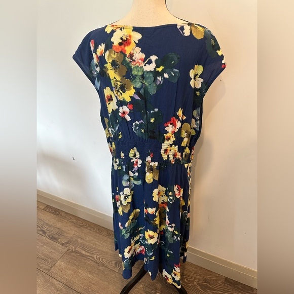 Maeve Anthropology Evaline Dress ASO Floral Blue Flowy XL - Picture 3 of 8